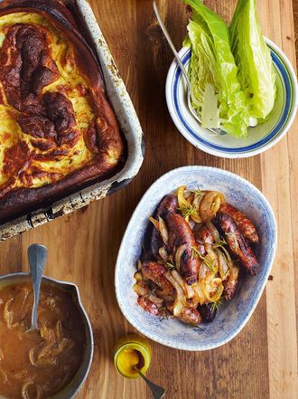 Toad-in-the-hole, onion & apple gravy